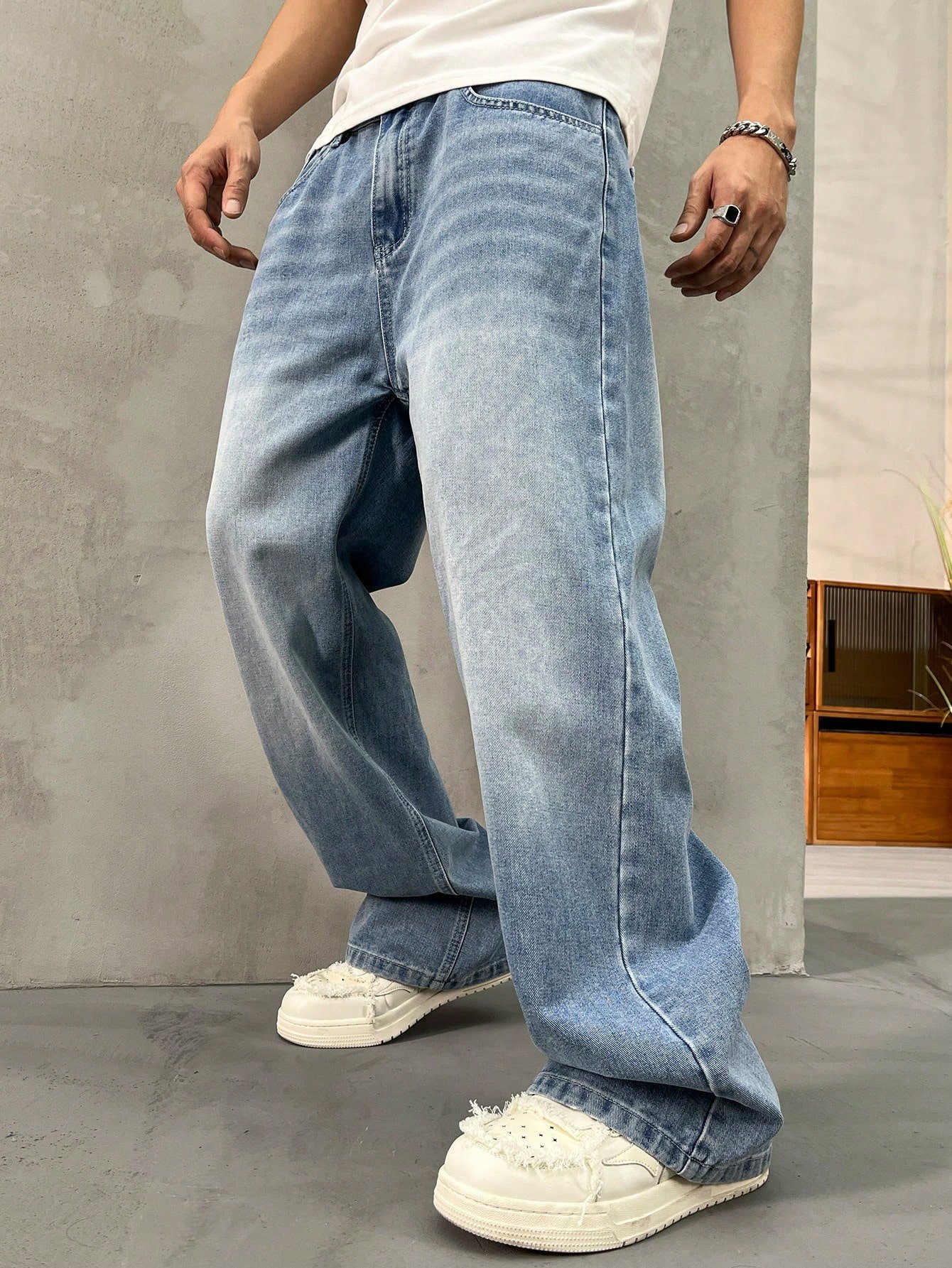 the aura wash baggy denim the aura wash baggy denim
